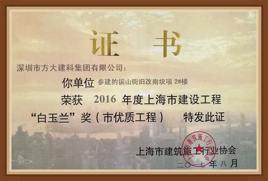 杏耀建科承建的三项幕墙工程荣获“白玉兰奖”