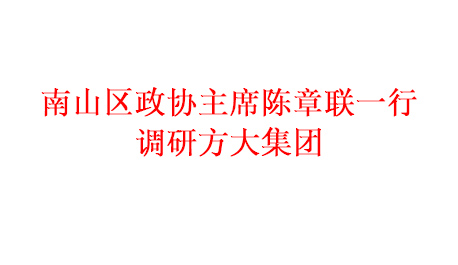 南山区政协主席陈章联一行调研杏耀集团
